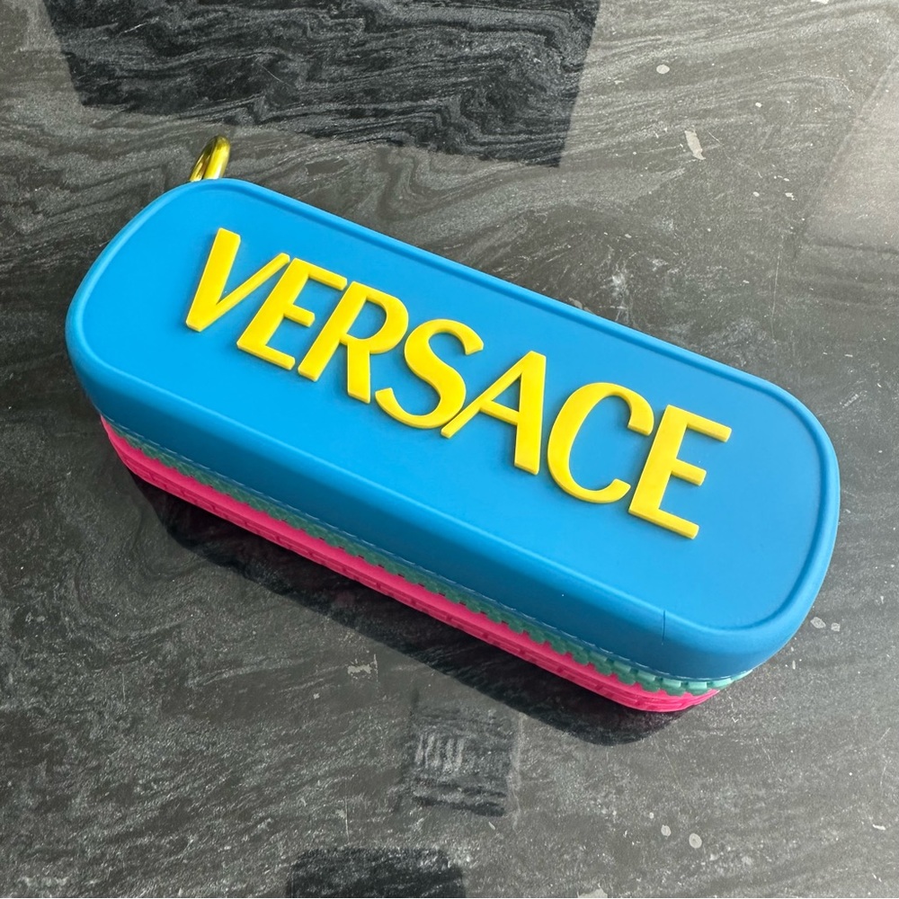 New Neon Versace glasses case w/ cleaning cloth